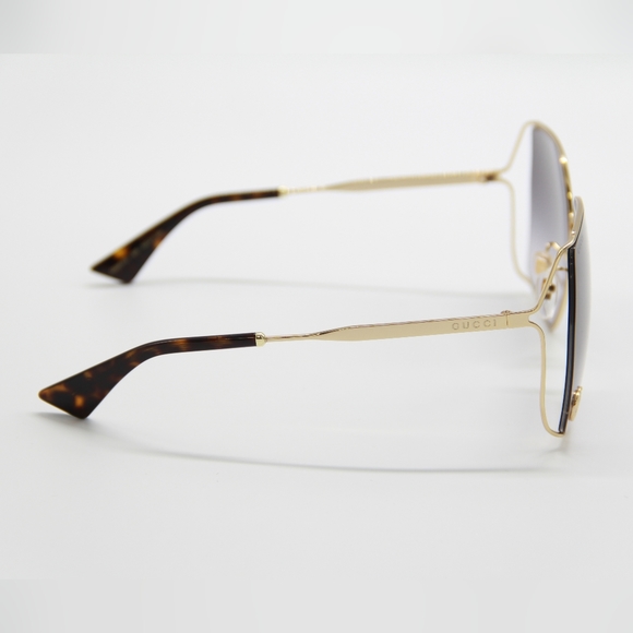 NEW GUCCI GG0817S 006 GOLD HAVANA GRAY SUNGLASSES main image 7